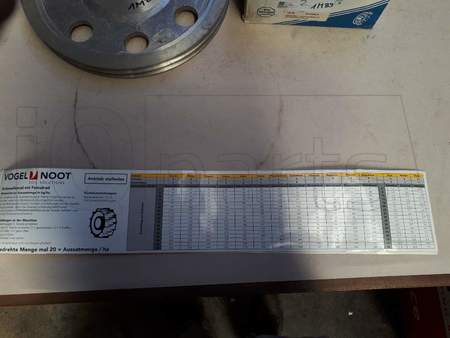 Aufkleber AUSSAATT. ANTRIEB STUFENLOS